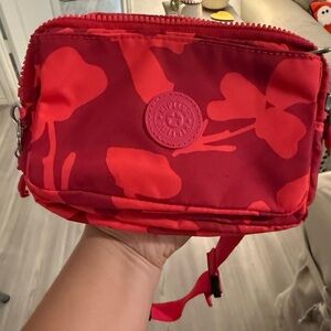 Kipling Coral and White Crossbody Bag
